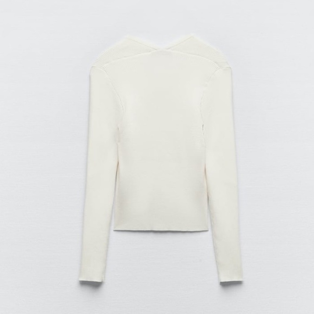 Zara Knit Button-Up Top - Picture 6 of 7